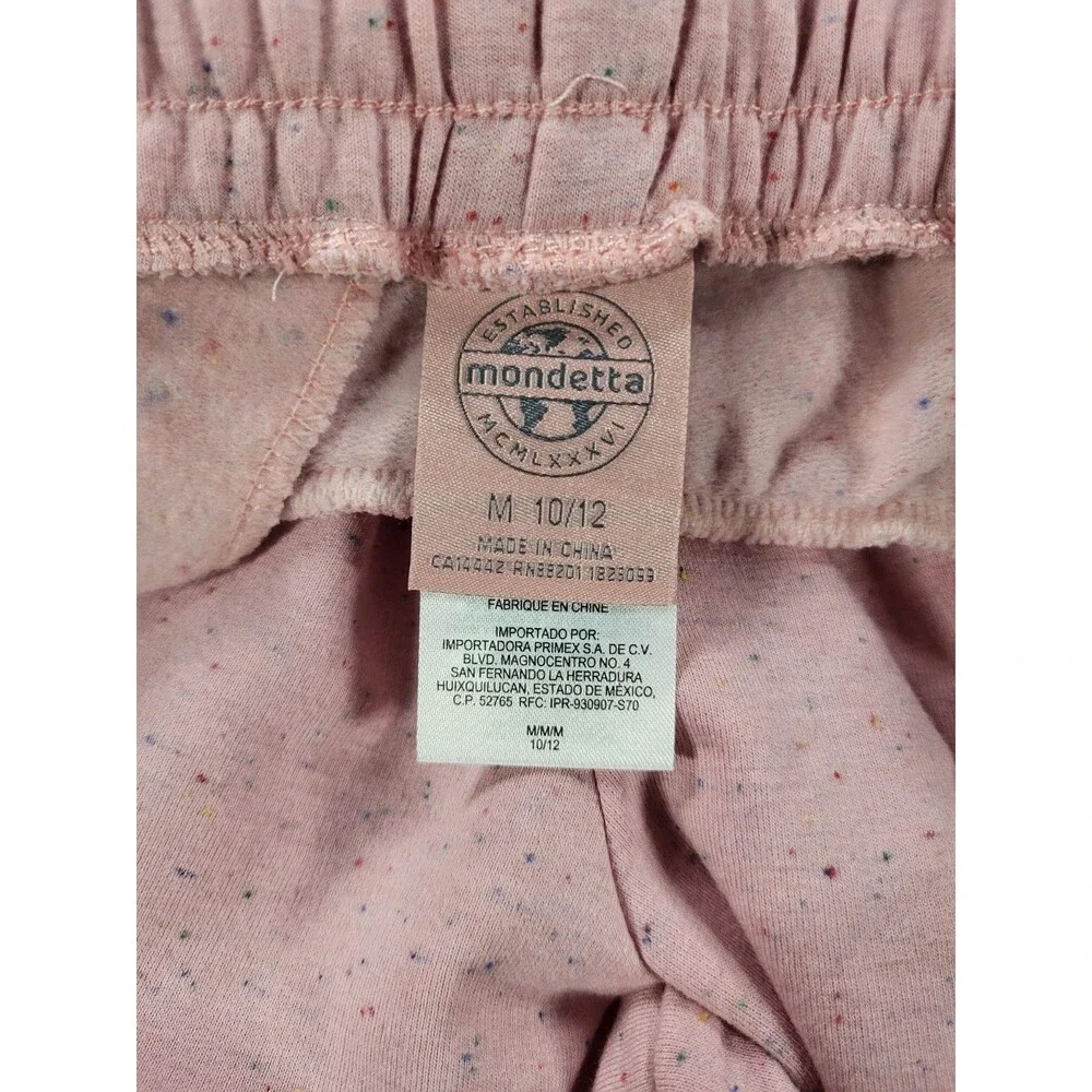 Mondetta Youth Girls 2-Piece Lounge Set Pink Speckled Hoodie & Joggers Size M 10